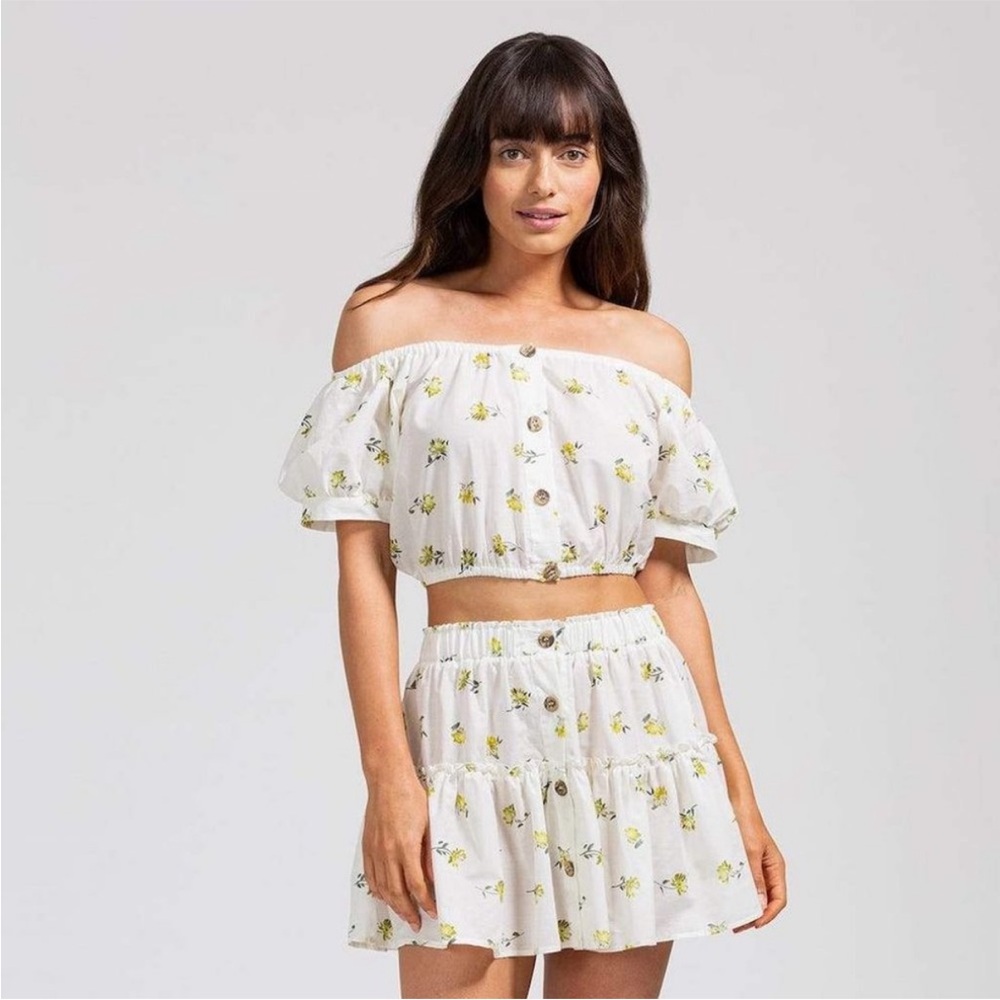 NWOT! Eberjey White and Green Floral Set